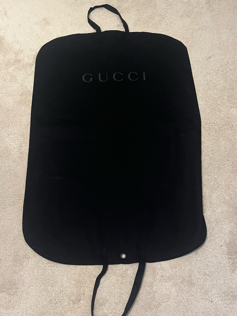 Gucci Black Travel Garment Bag with Logo